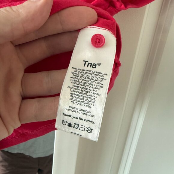 TNA Aritzia Cropped Polo Size XS Color Pink - Picture 3 of 5